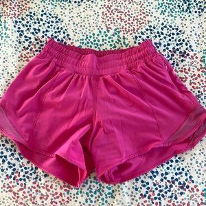 Sonic Pink 4 inch Tall Hotty Hot Lululemon Shorts